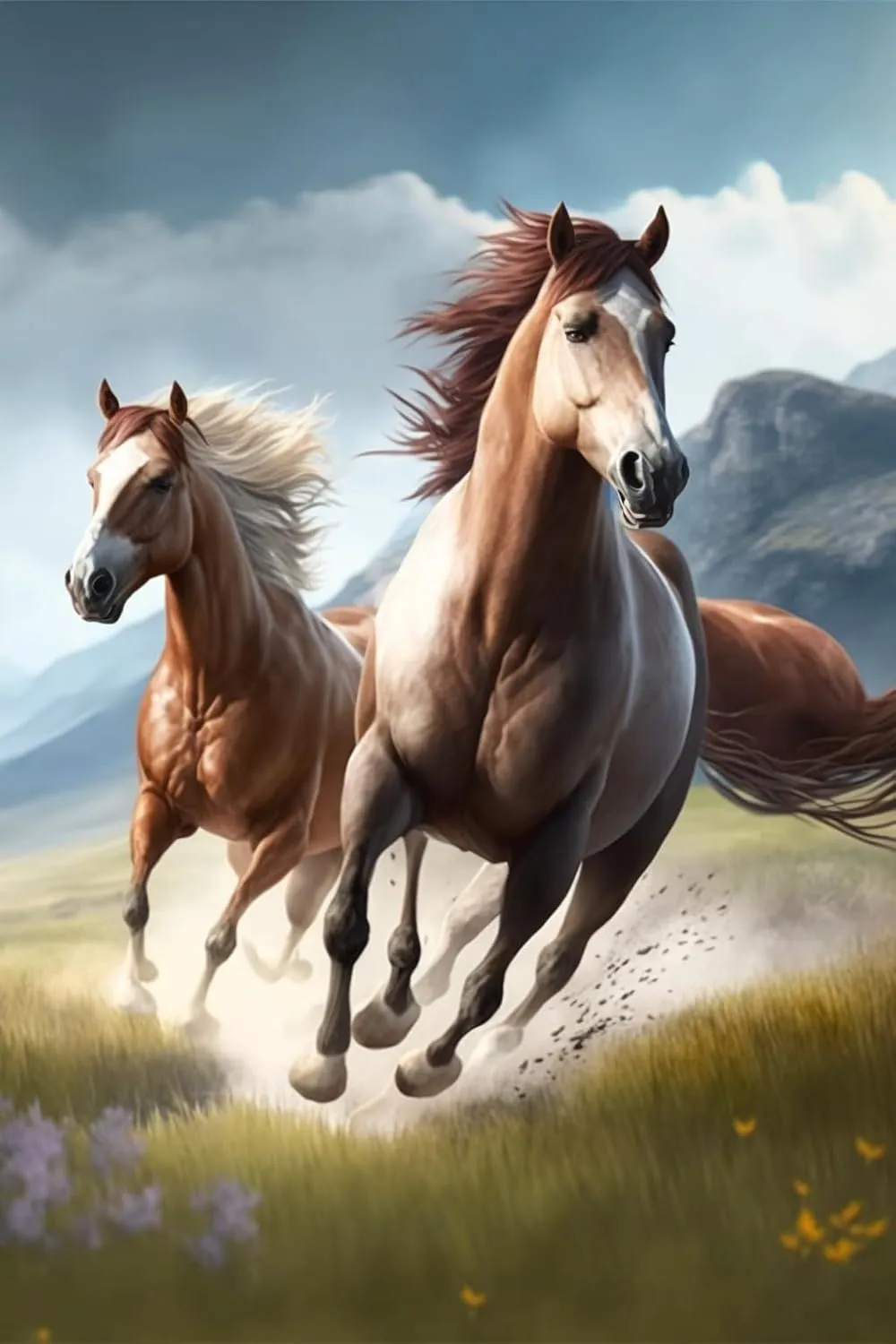 Grassland Running Horses Fun Jigsaw Puzzles 500pc Puzzle for Home Decor Decoration for Family Party Holiday,24nv16paA572