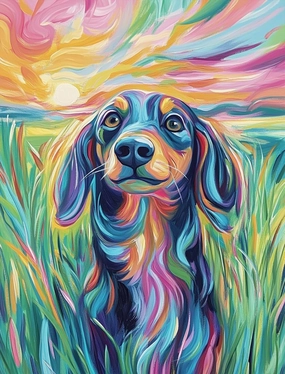 Grassland Dachshund Puzzles for Adults 1000 Pieces, Impossible Hard Difficult Challenging Jigsaw