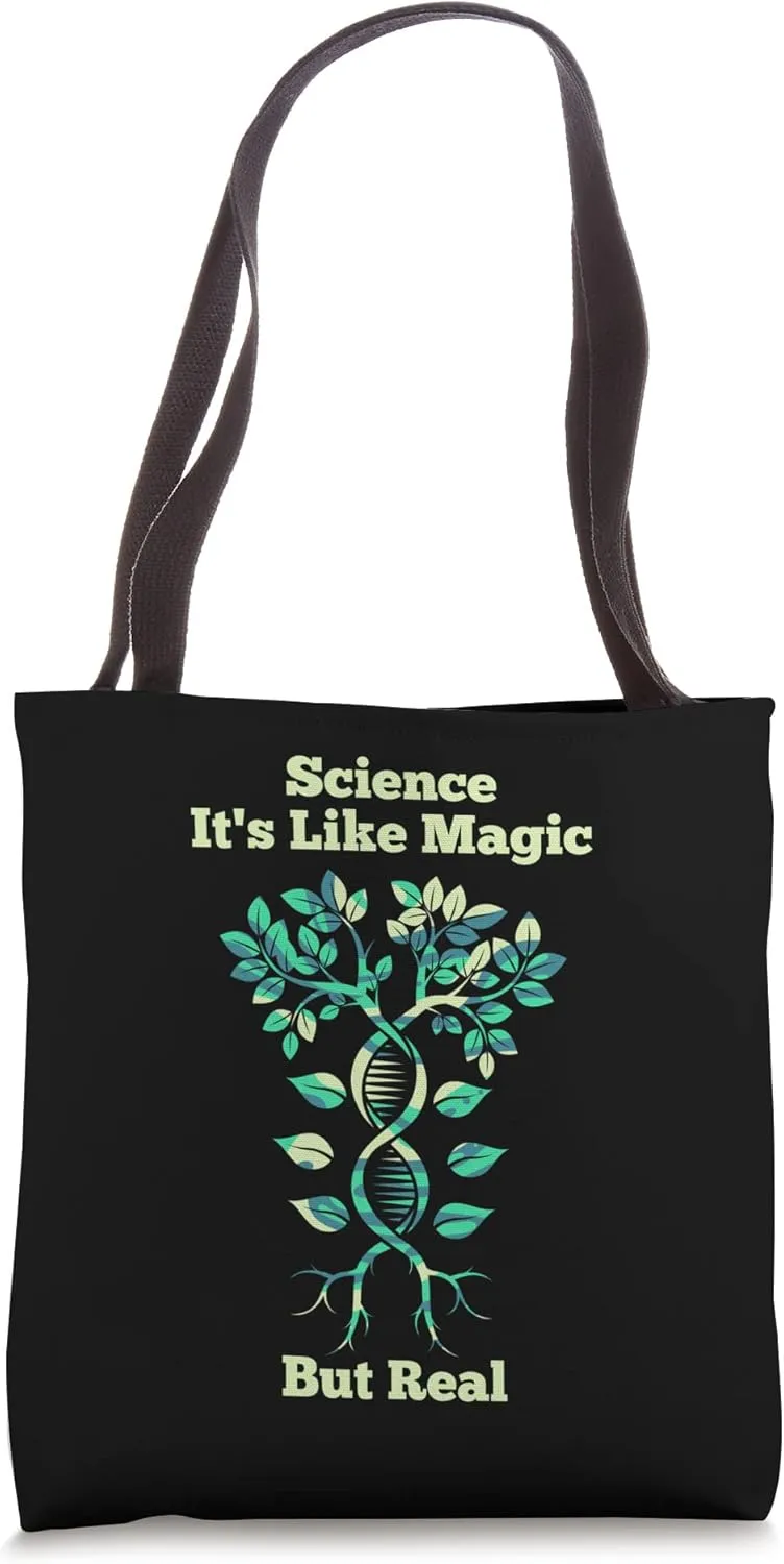 Green DNA Tree Science Teacher Genetics Heredity Tote Bag