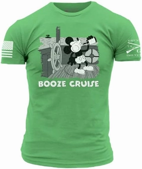 Grunt Style Booze Cruise Men's T-Shirt (Black, Small)