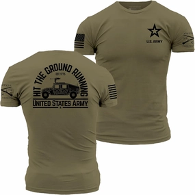 Grunt Style Hit The Ground Running Army Men's T-Shirt