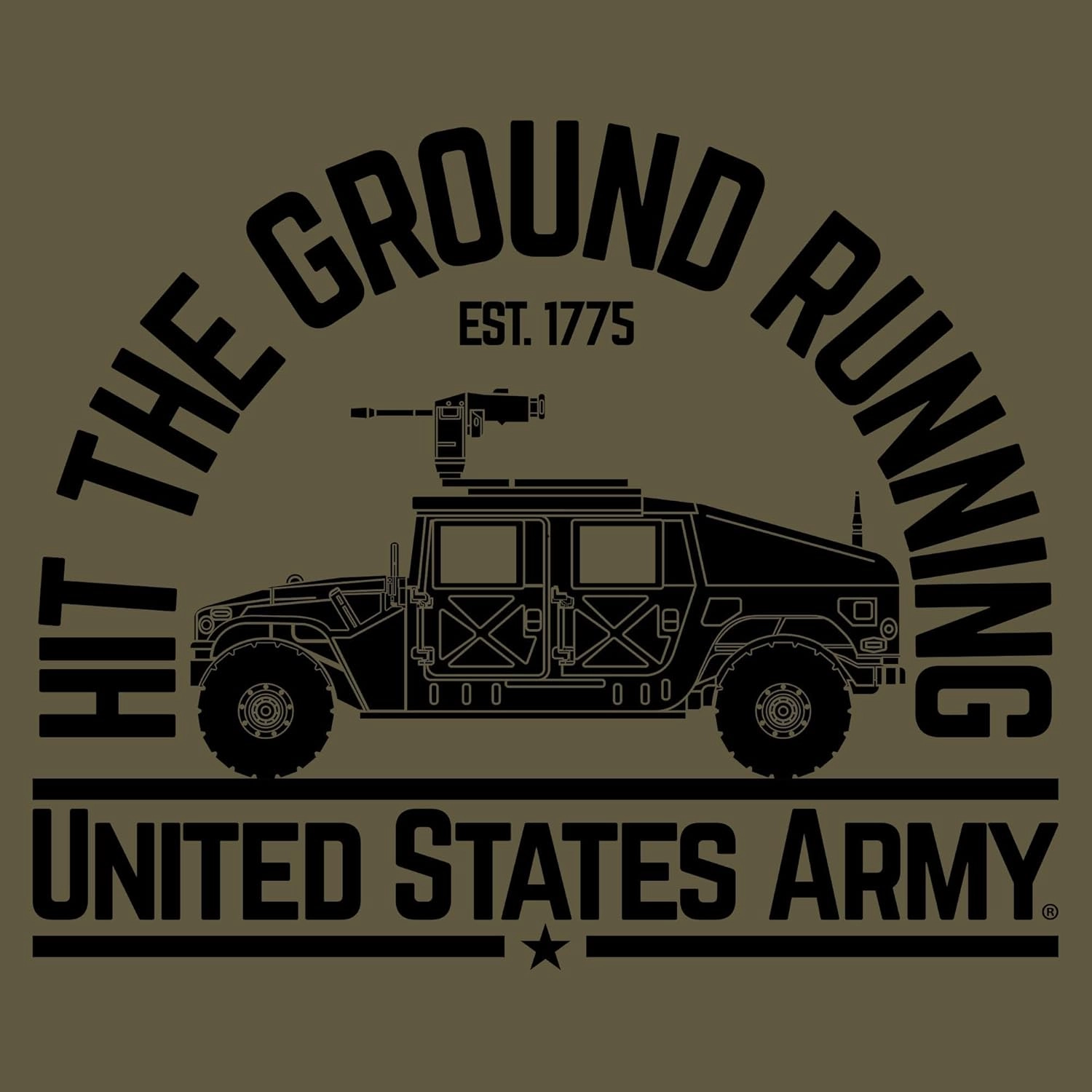 Grunt Style Hit The Ground Running Army Men's T-Shirt