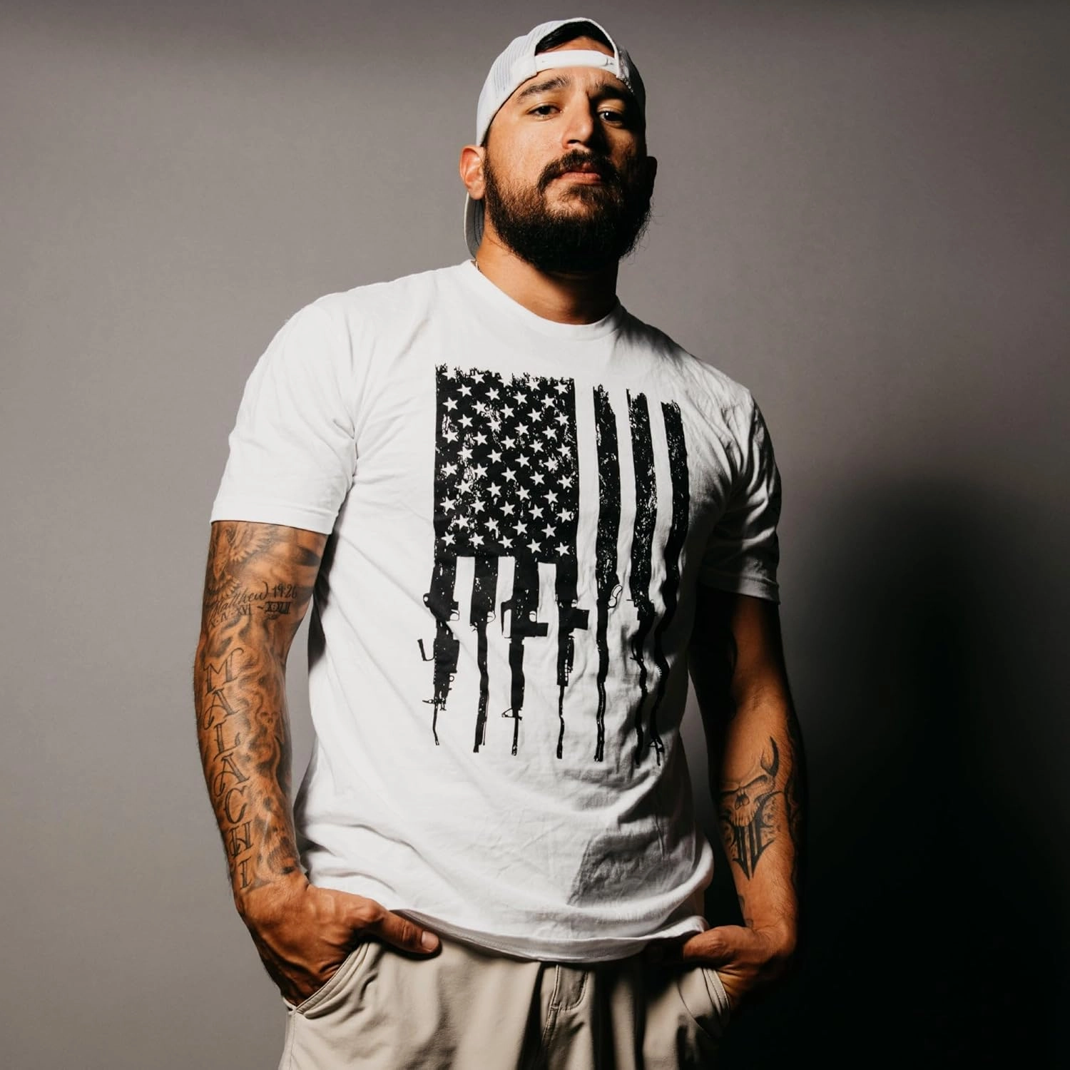 Grunt Style Rifle Flag Men's T-Shirt