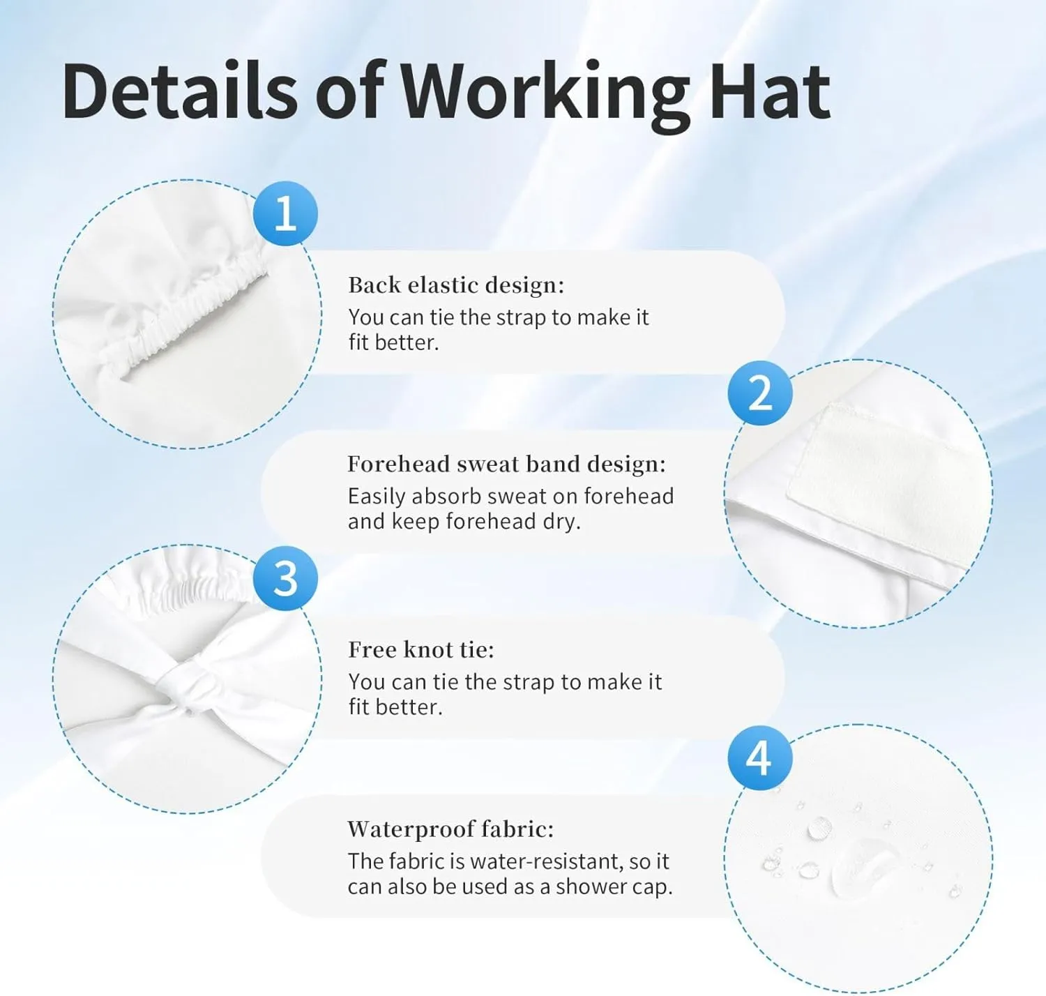 Gudetama Cute Adjustable Working Cap Scrub Hat Sweatband, Fashional Bandage Tie Back Nurse Head Cover for Women & Men