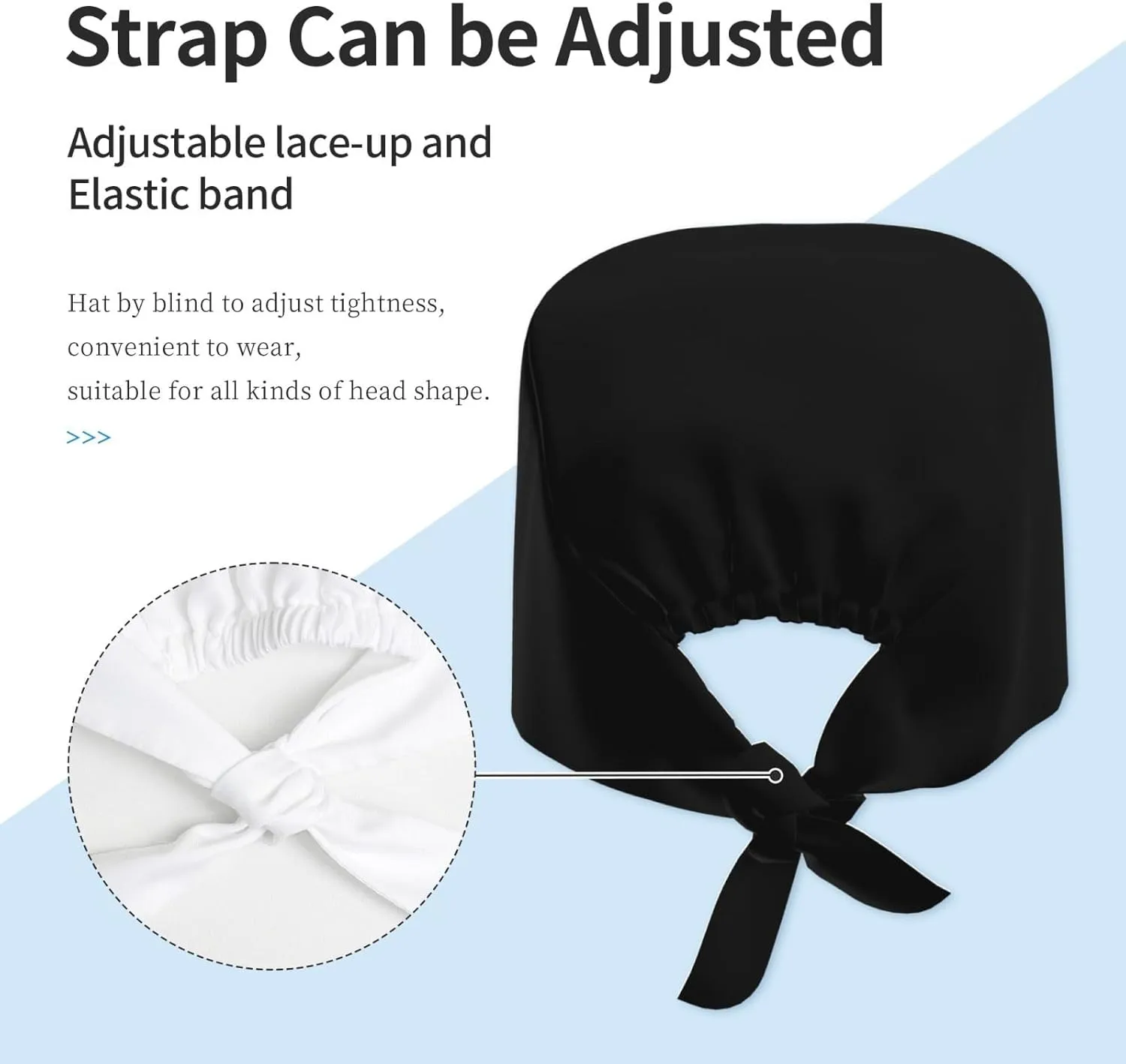 Gudetama Cute Adjustable Working Cap Scrub Hat Sweatband, Fashional Bandage Tie Back Nurse Head Cover for Women & Men