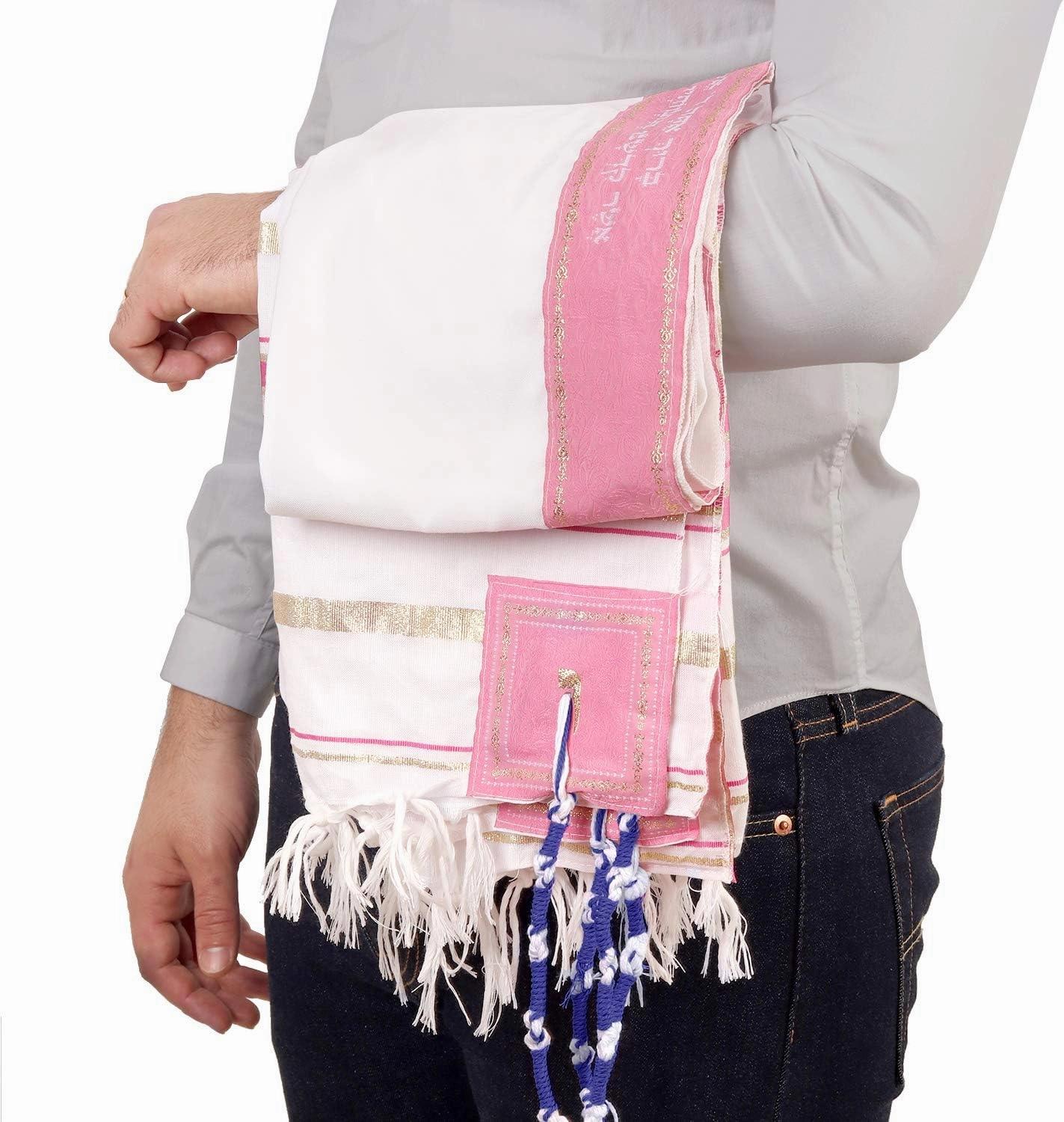 HalleluYAH Tallit Prayer Shawl from Israel - Lord’s Name Spelled on 4 Corners - XL 72x36 Inches