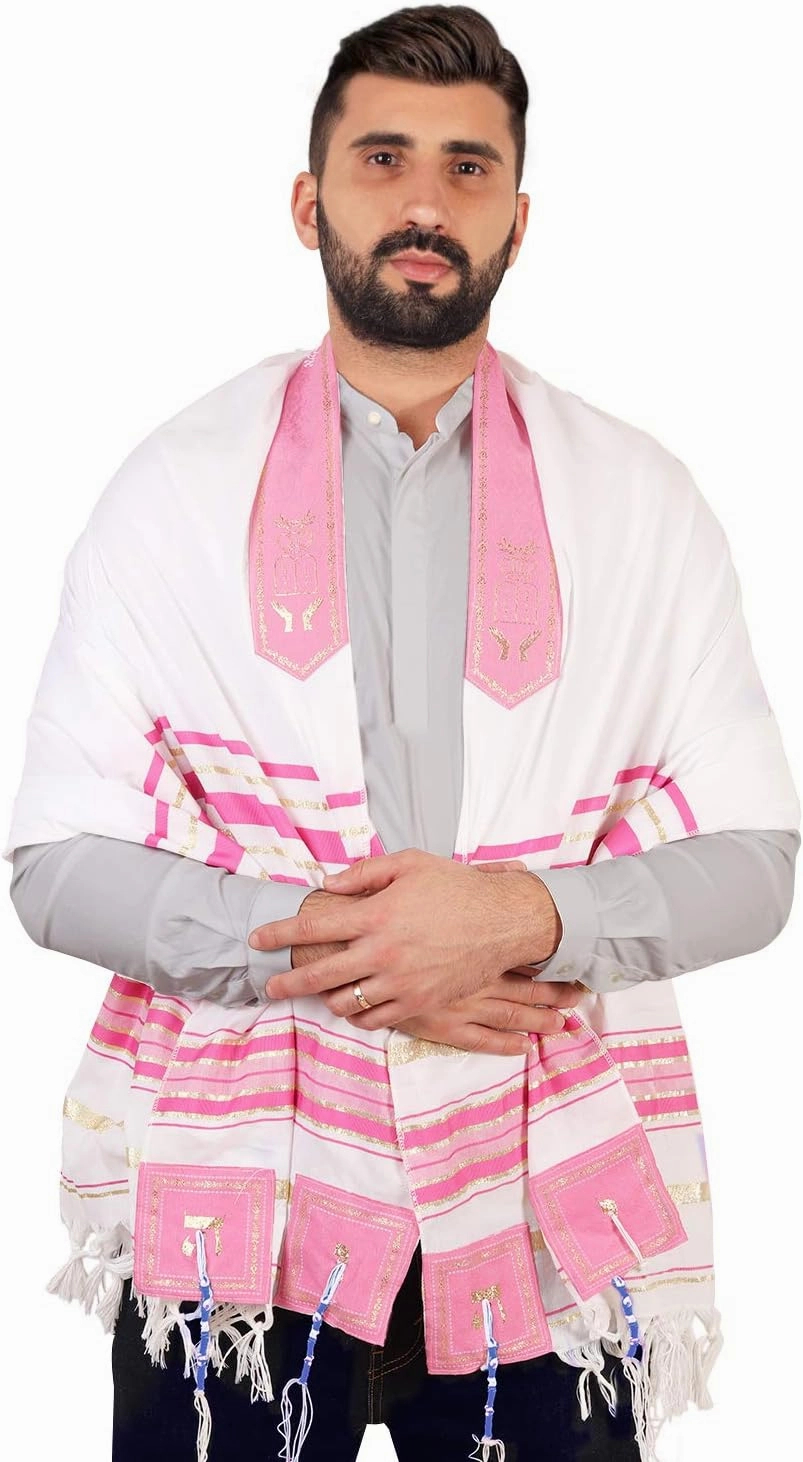 HalleluYAH Tallit Prayer Shawl from Israel - Lord’s Name Spelled on 4 Corners - XL 72x36 Inches