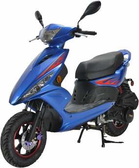 HHH Wave 150cc Fully Automatic Gas 150cc Scooter Moped for Youth and Adult 150 cc Adult Bike Street Scooter with 10 inches Aluminum Wheels (Blue Color)