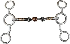 HILASON Western 3 pcs Dogbone Copper Rings Short Gag Bit with Sweet Iron | Horse Bit | Horse Bits Western | Walking Horse Bits | Training Horse Bit | Equine Bits | Bit for Horses