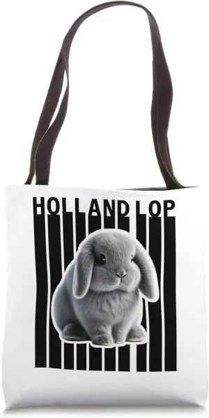 Holland Lop Rabbit Lovers Cute Bunny Tote Bag