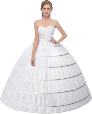Hoop Skirt for Women Crinoline Petticoat half Slips Ball Gown Underskirt for Wedding Bridal Dress