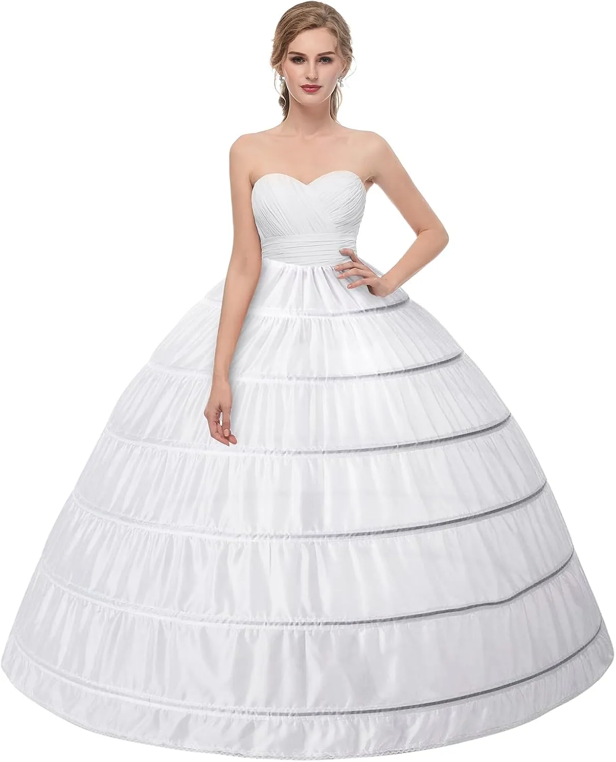 Hoop Skirt for Women Crinoline Petticoat half Slips Ball Gown Underskirt for Wedding Bridal Dress