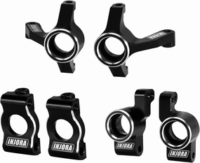 INJORA Aluminum Front Steering Knuckles, Caster Blocks C Hubs and Rear Hubs for Buggy Losi Micro-B/Micro-T