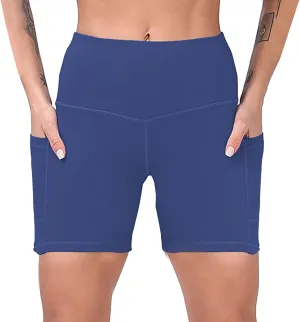 Intensify Workout Shorts for Women Women Butt Lifting Shorts Pockets High Waisted Biker High Waisted Tummy Control