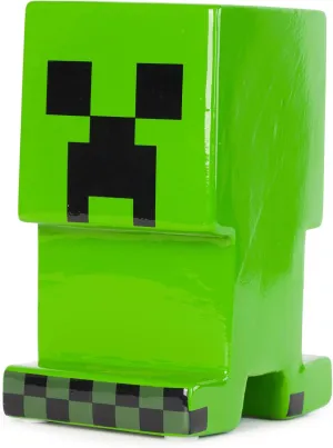 Jay Franco Minecraft Creeper Ceramic Piggy Bank - Kids Room Decor & Coin Bank for Gamers - Children's Learning Resource