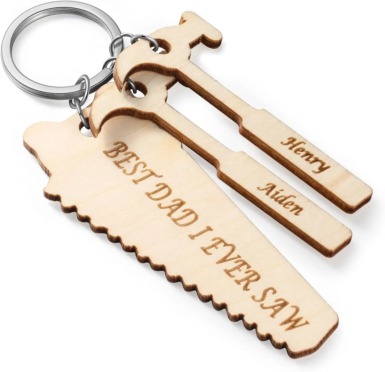 JewelOra Personalized Keychains for Men Custom Hammer Keychains for Dad Birthday Gift for Fathers Day