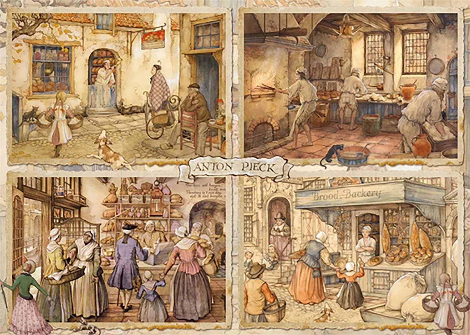 Jumbo 18818 Anton Pieck-Bakers from 19th Century 1000 Piece Jigsaw Puzzle
