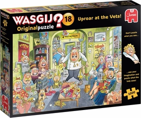 Jumbo Spiele 1119801818 Wasgij Original 18 Uproar AR The Vets! Jigsaw Puzzle 1000 Pieces