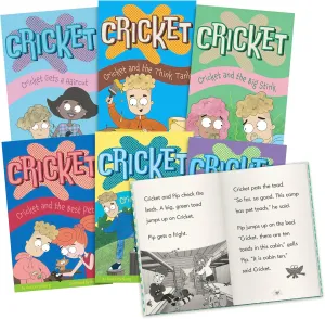 Junior Learning Cricket The Kid Decodable Chapter Books, Boxed Set, 6 Decodable Chapter Books, Grades 2-4, Science of Reading Program