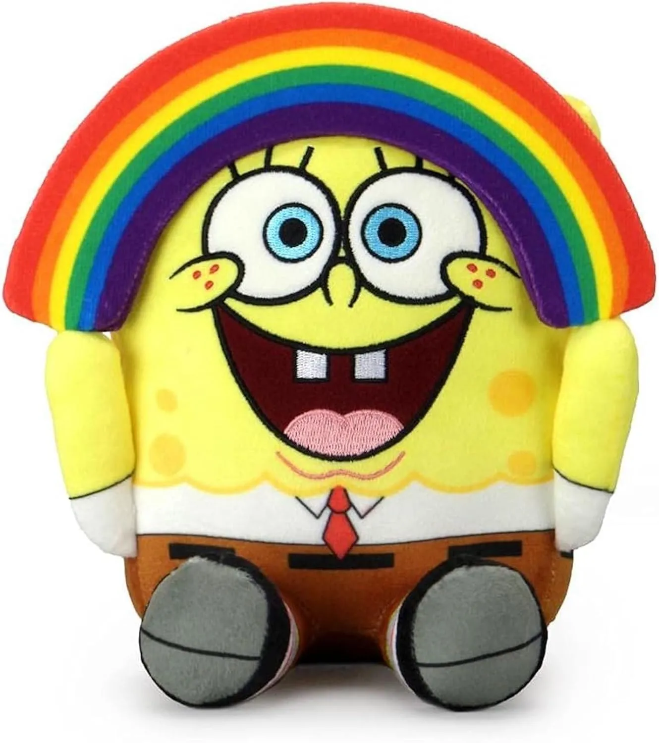 Kidrobot Spongebob Squarepants Rainbow Spongebob Phunny Plush, 8 Inches