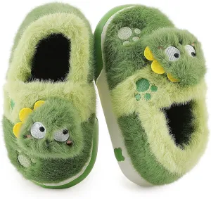 Kids Plush Warm Slippers for Girls Boys Toddlers Winter Fuzzy Indoor House Shoes