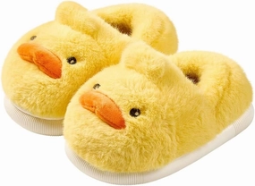 Kids Cute Plush Duck Slippers Indoor House Slippers Warm Winter Shoes
