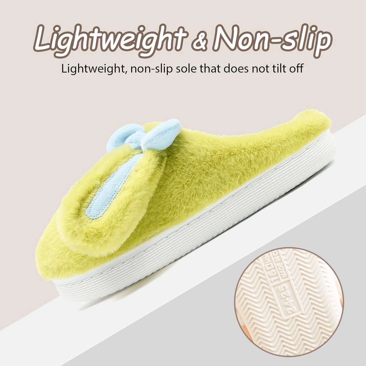 Kids Slippers Boys Girls Bunny Animal Slippers,Cute Bow Plush Funny Cartoon Rabbit Slippers,Comfy Fluffy Fuzzy Pillow Cloud Bedroom House Slippers Little/Big Kids