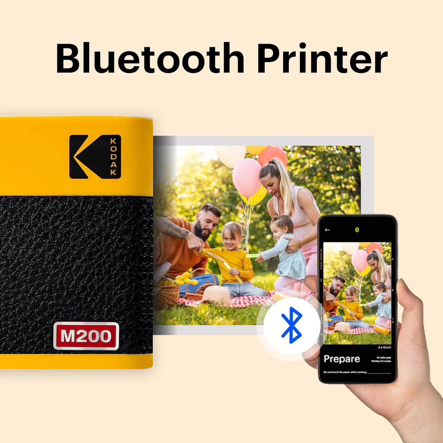 KODAK Mini 2 ERA 4PASS Portable Photo Printer, 2.1x3.4 inches, 68 Sheets Bundle, Black