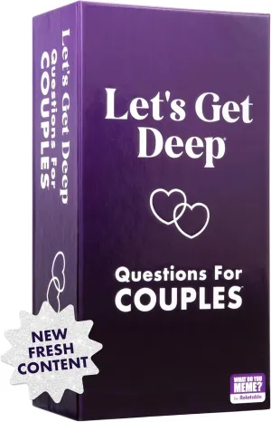 Let's Get Deep by Relatable, A Question Card Game for Couples, Great for Date Night Ideas, Couples Gifts, Wedding Gifts, and Long Distance Relationship Gifts, Includes 300 Cards to Build Up Intimacy