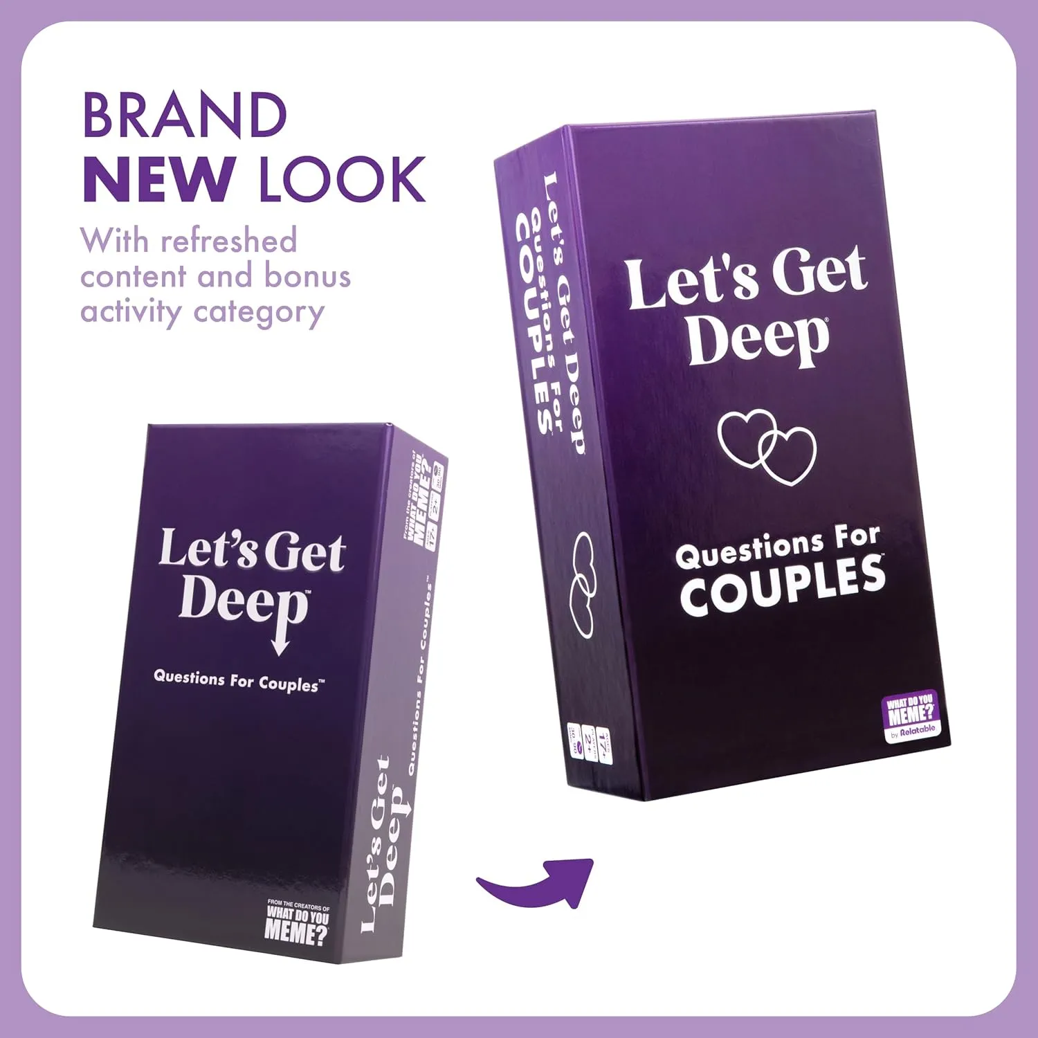 Let's Get Deep by Relatable, A Question Card Game for Couples, Great for Date Night Ideas, Couples Gifts, Wedding Gifts, and Long Distance Relationship Gifts, Includes 300 Cards to Build Up Intimacy