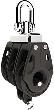 Lewmar 29901426BK 40Mm Sc Block Triple Bkt Bk