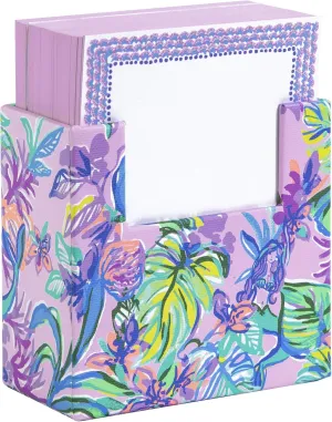 Lilly Pulitzer Purple/Green Note Block with 330 Loose Sheets, Mermaid in the Shade