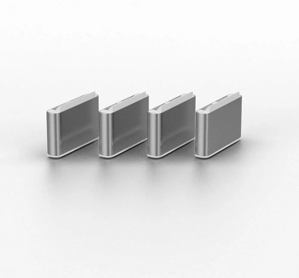 LINDY USB Type C Port Blockers Without Key, White - Pack of 10