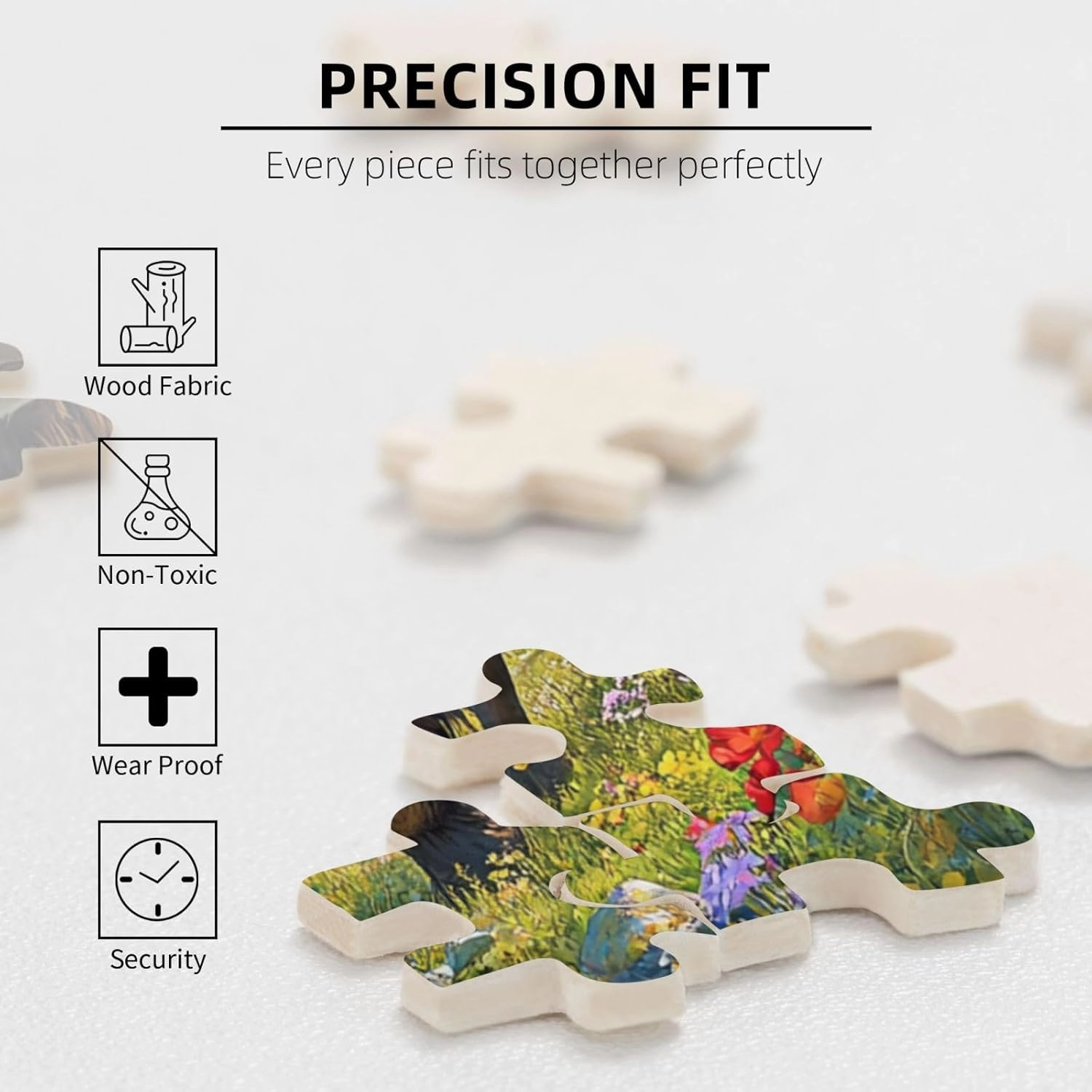 Majestic Yak in Grassland 1000pcs Wooden Jigsaw Puzzle,Stunningly Vibrant Colors,Rugged Stress Relief,Premium Cut,Enjoy The Solving Process,Ideal for Relaxation and Family Fun