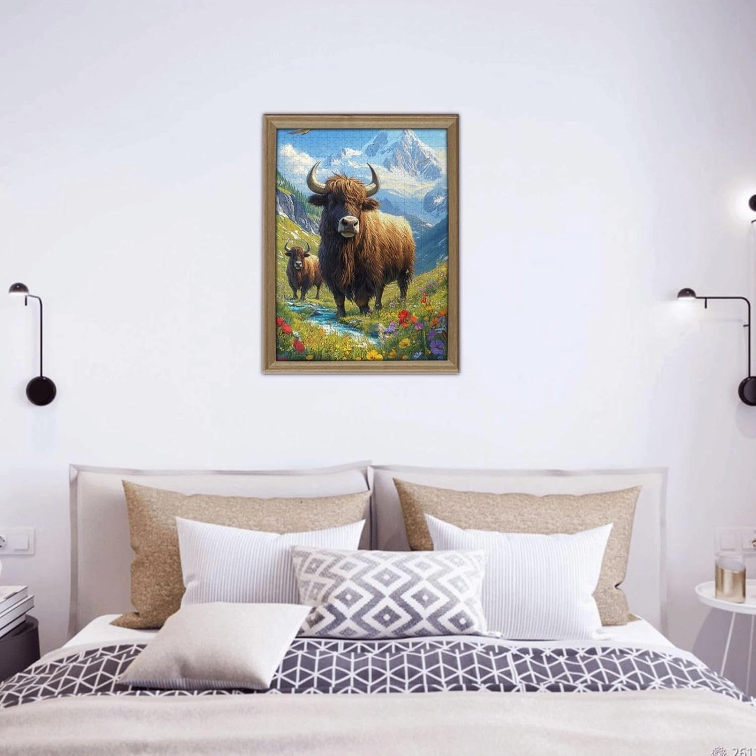 Majestic Yak in Grassland 500pcs Wooden Jigsaw Puzzle,Stunningly Vibrant Colors,Rugged Stress Relief,Premium Cut,Enjoy The Solving Process,Ideal for Relaxation and Family Fun