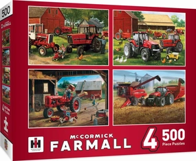MasterPieces 2000 Piece Jigsaw Puzzle for Adult, Family, Or Youth - Farmall 4-Pack 14" X 19" - Family Owned American Puzzle Company