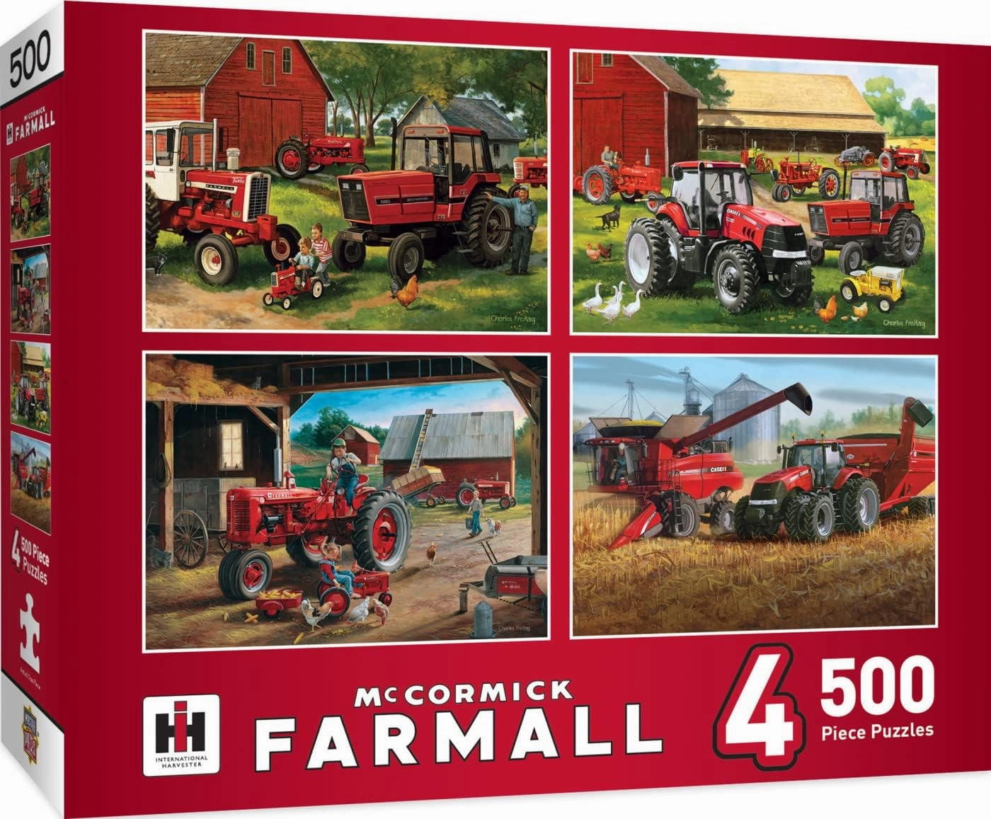 MasterPieces 2000 Piece Jigsaw Puzzle for Adult, Family, Or Youth - Farmall 4-Pack 14" X 19" - Family Owned American Puzzle Company