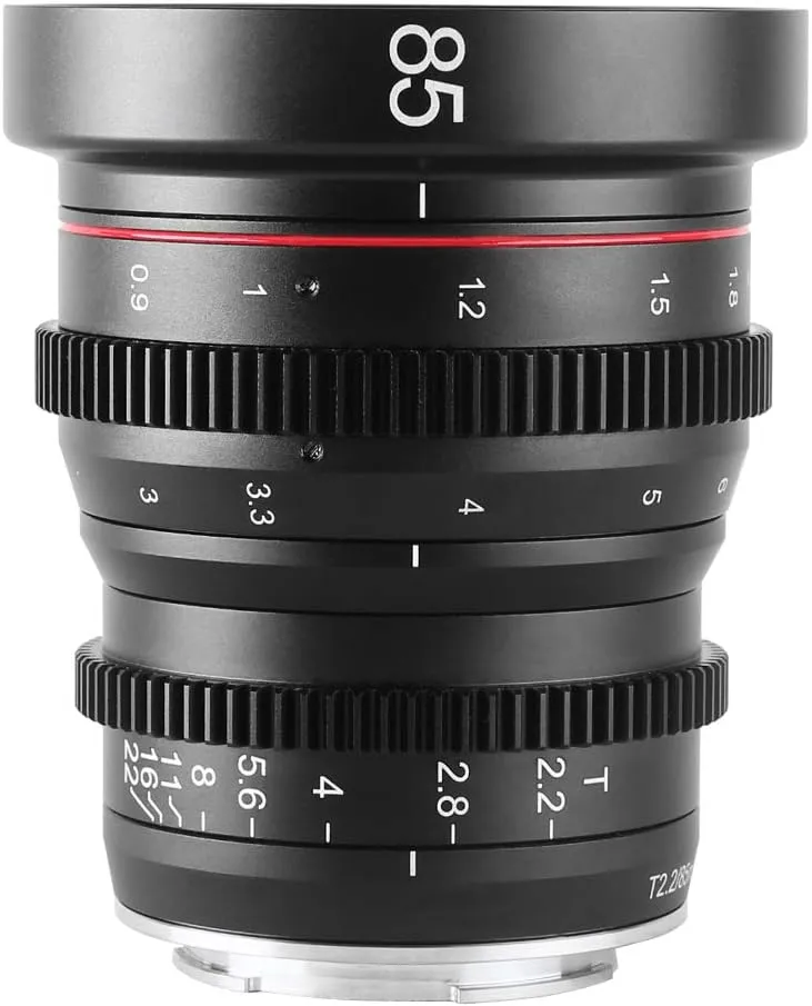 MEKE 85mm T2.2 Mini Fixed Prime Manual Focus Wide-Angle Cinema Lens for M43 Micro Four Thirds MFT Mount Cameras BMPCC 4K Z CAM E1 E2 E2C