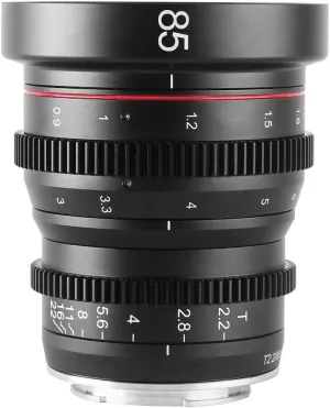 MEKE 85mm T2.2 Mini Fixed Prime Manual Focus Wide-Angle Cinema Lens for M43 Micro Four Thirds MFT Mount Cameras BMPCC 4K Z CAM E1 E2 E2C