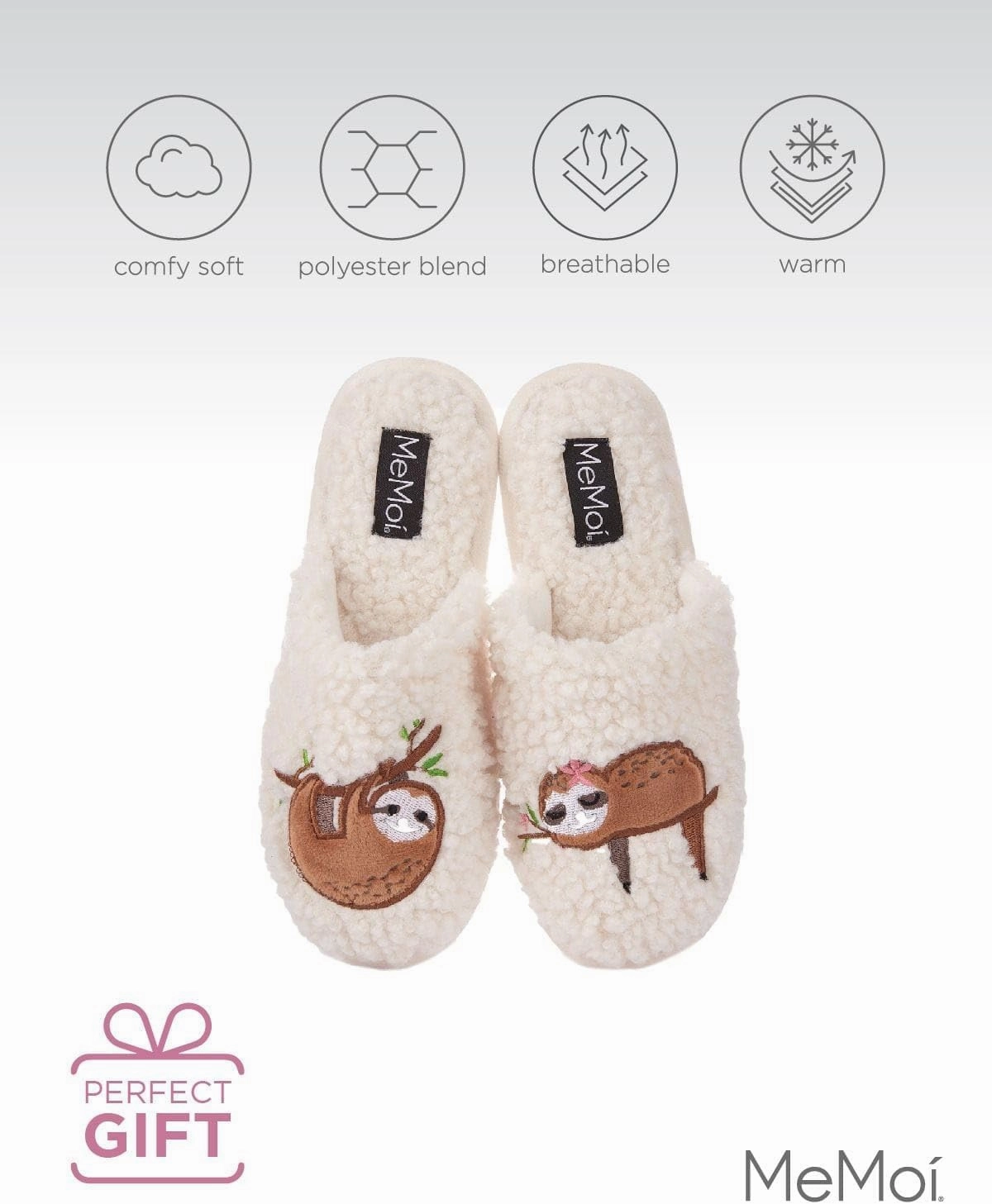 MeMoi Women's Lazy Daze Sloth Hard Bottom Slippers