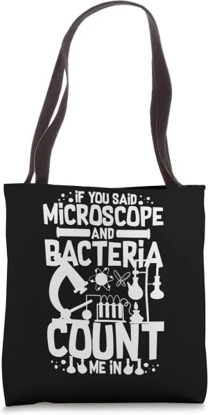 Microscope Microbiology Laboratory Biology Science Tote Bag