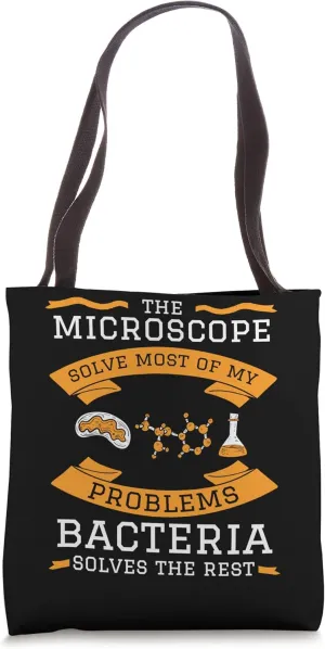 Microscope Microbiology Laboratory Biology Science Tote Bag