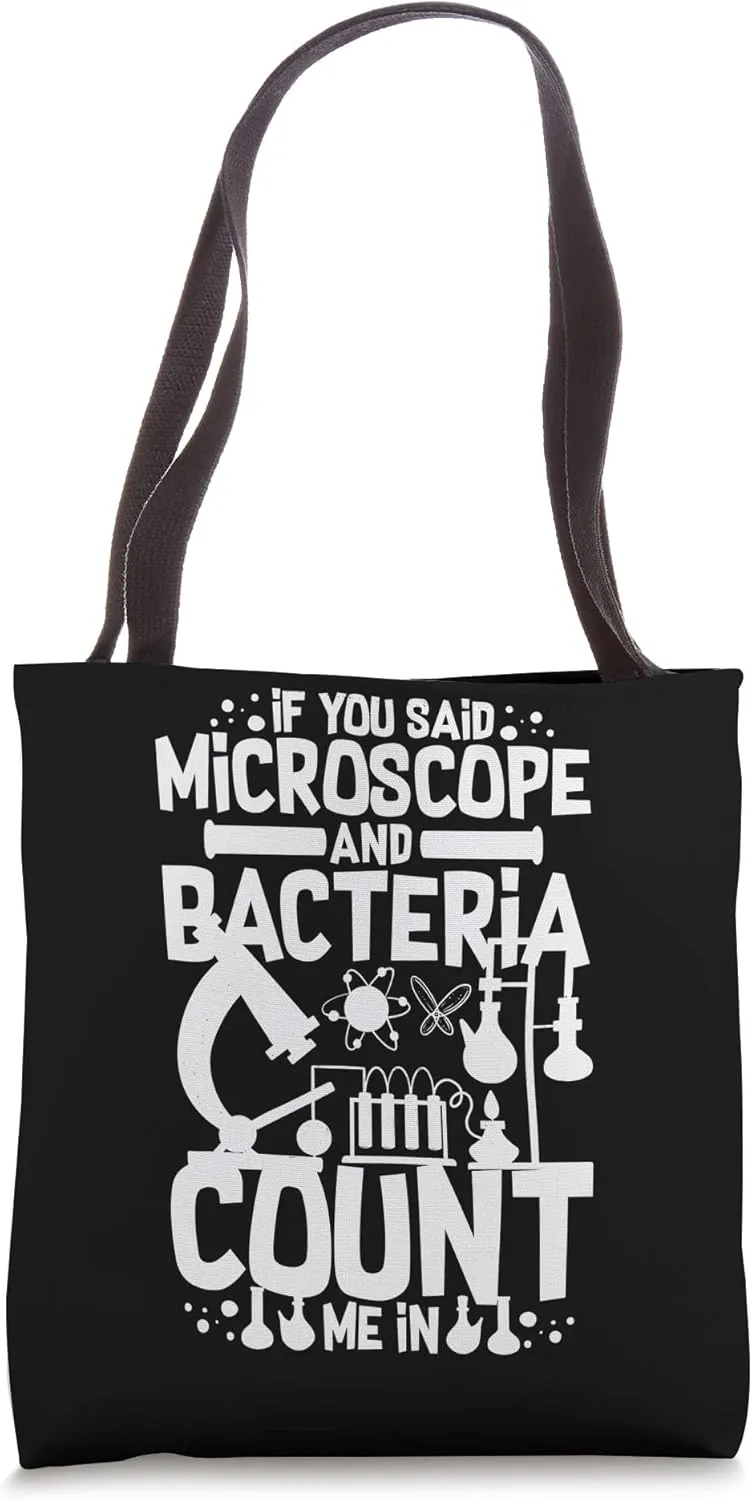Microscope Microbiology Laboratory Biology Science Tote Bag