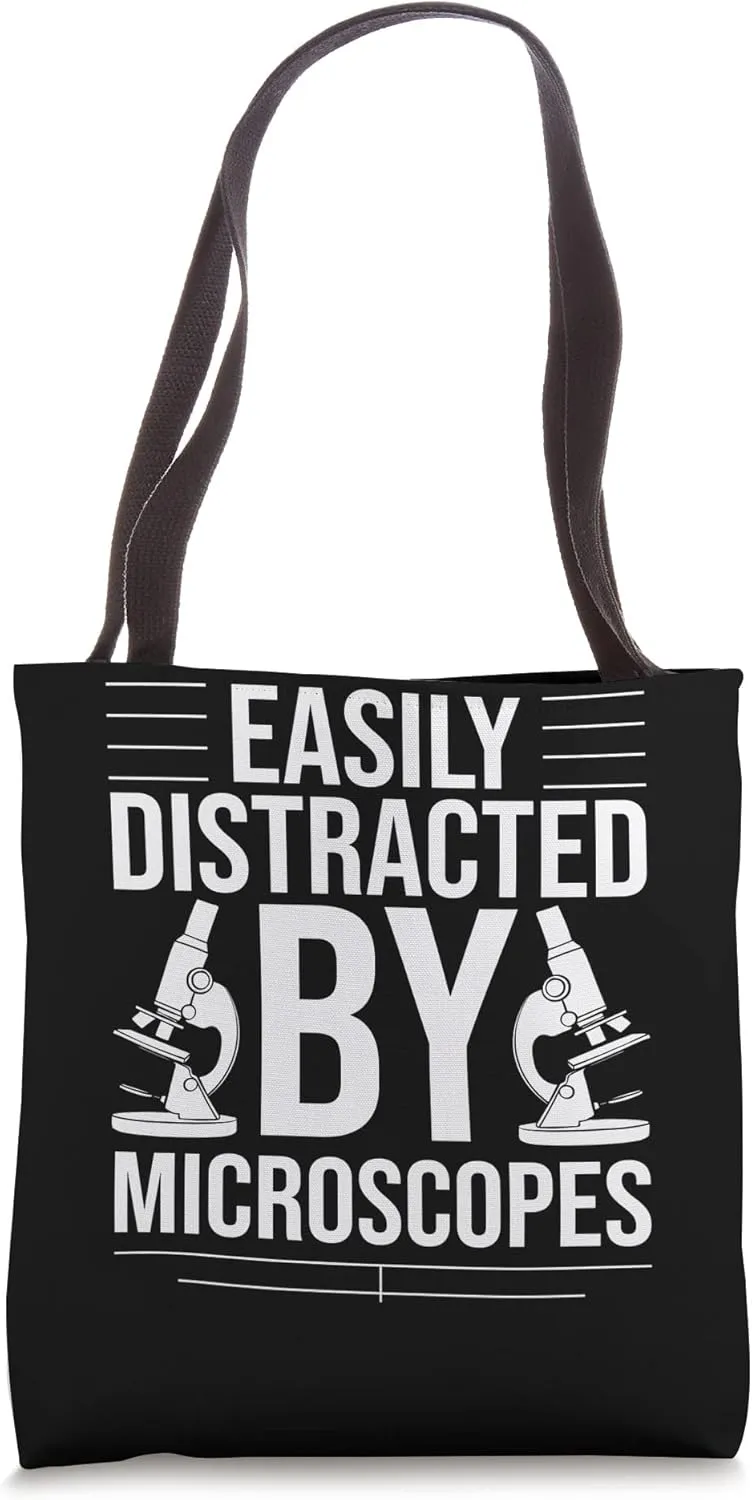 Microscope Microbiology Laboratory Biology Science Tote Bag