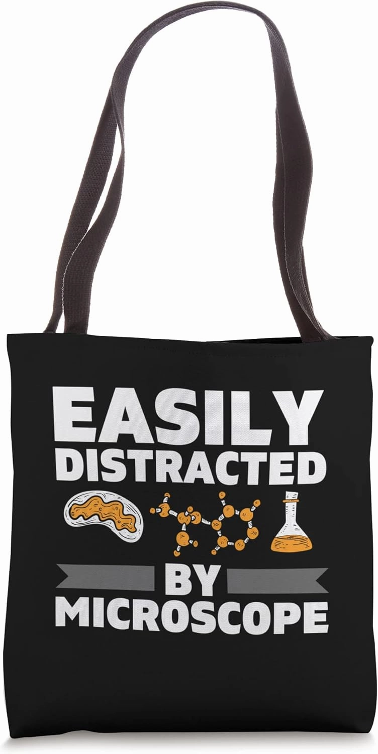 Microscope Microbiology Laboratory Biology Science Tote Bag