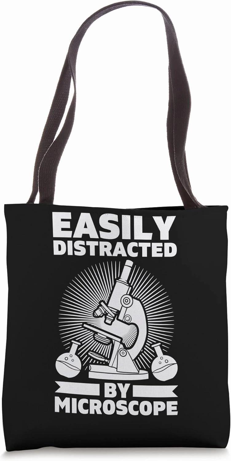 Microscope Microbiology Laboratory Biology Science Tote Bag