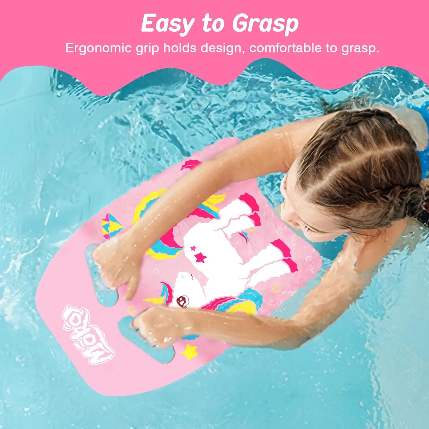 MoKo Swim Kickboard, Cartoon Swimming Training Kick Board Pool Exercise Equipment Promote Natural Swimming Position Water Fun Tool for Kids