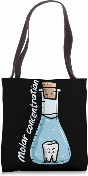 Molar Concentration Science Chemistry Future Chemist Teeth Tote Bag
