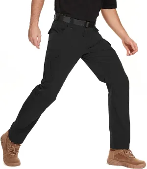 NATUVENIX Tactical Pants for Men, Water Resistant Hiking Cargo Pants Lightweight Outdoor Work Pants for Men Ripstop
