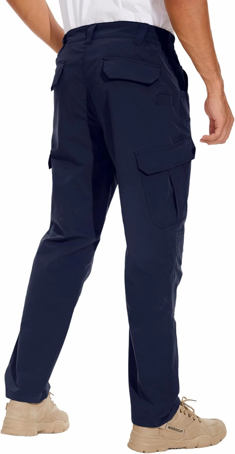 NATUVENIX Tactical Pants for Men, Water Resistant Hiking Cargo Pants Lightweight Outdoor Work Pants for Men Ripstop